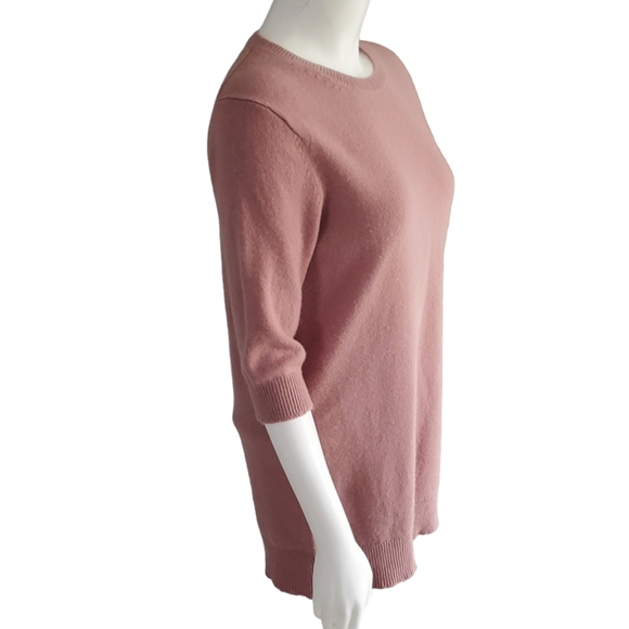 Vince 100%Cashmere Mauve Short Sleeve  Top. Sz. Small Petite. - Picture 2 of 15